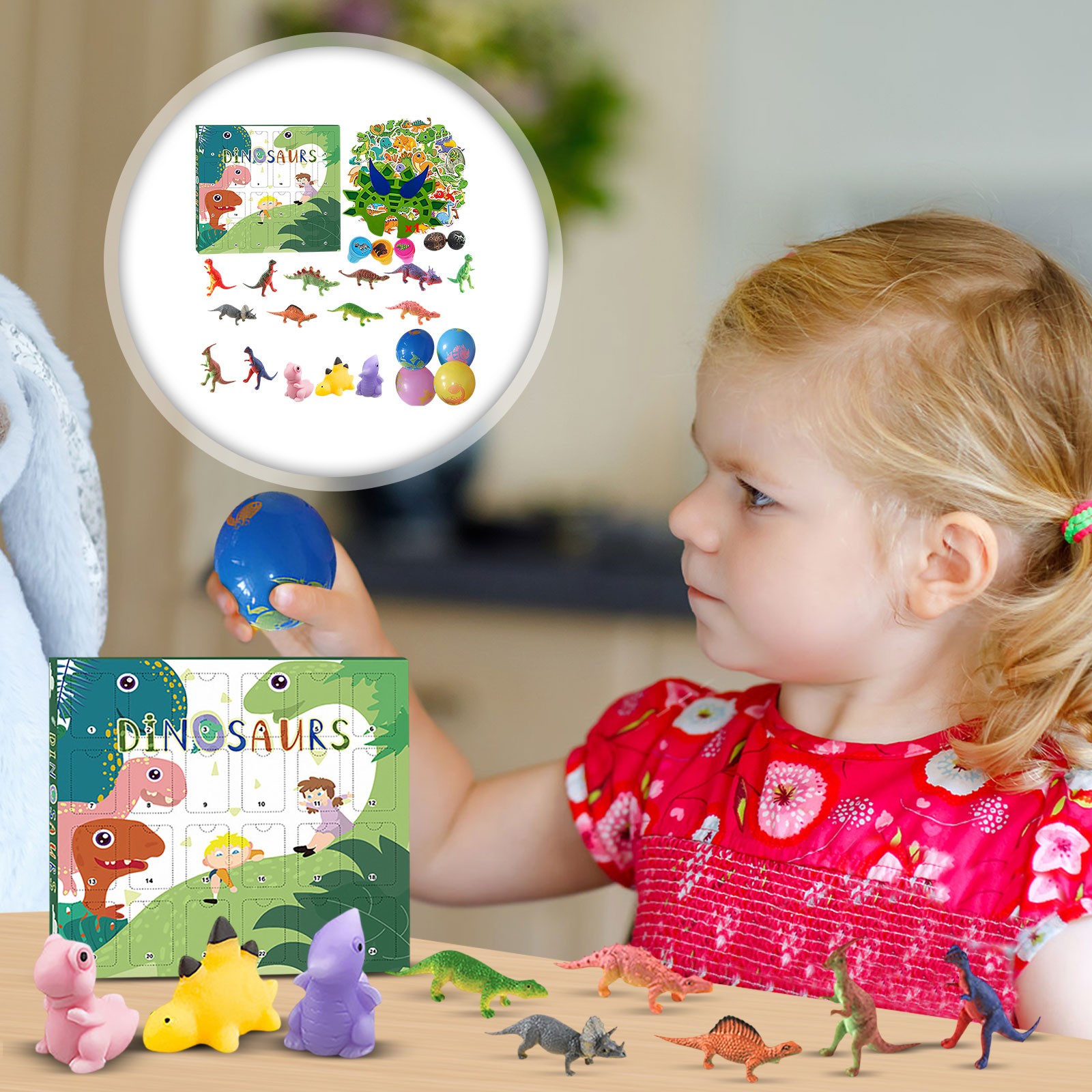 Advent Calendar Gift - Kerst Adventskalender 3d Dinosaurus Ornamenten +